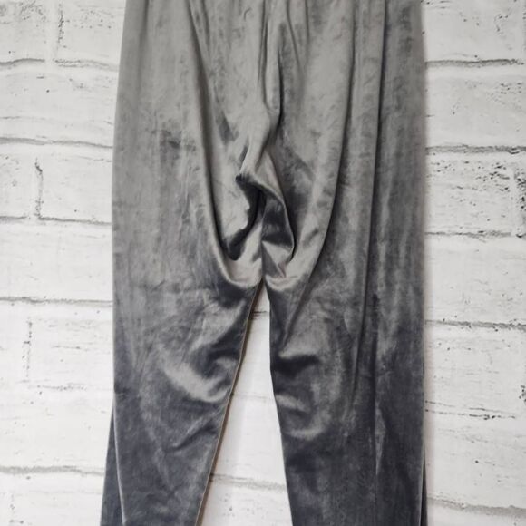 Offline by Aerie Mid-Rise Drawstring Velvet Casual Pants Gray Large - Picture 9 of 11